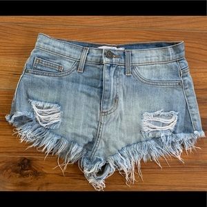 Distressed Denim Shorts size S
